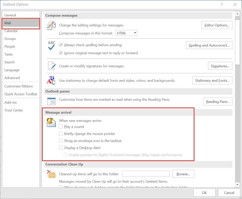 Adjust Outlook Notifications to only be notified for IMPORTANT messages